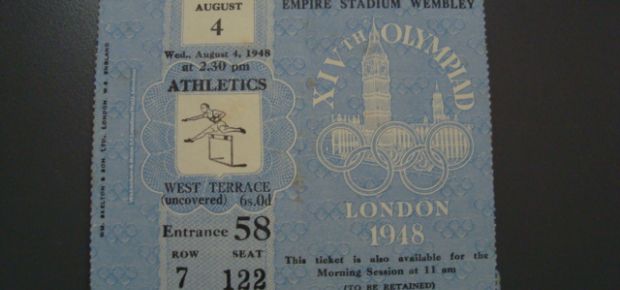 1948 Olympics athletics ticket
