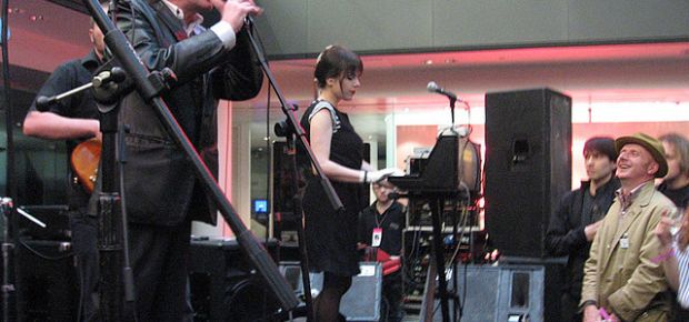 The Fall gig at art show - Bloomberg Space, London by Commonorgarden http://www.flickr.com/photos/co