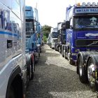Between Two Rows of Trucks