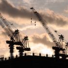 Crane Sunset